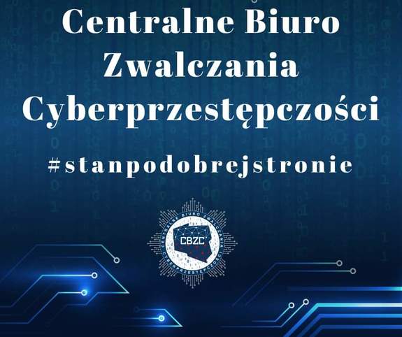 Plakat promujący Centralne Biuro Zwalczania Cyberprzestępczości